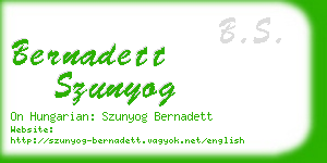 bernadett szunyog business card